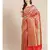 red silk blend woven   saree with  blouse