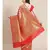 red silk blend woven   saree with  blouse