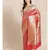 red silk blend woven   saree with  blouse