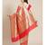 red silk blend woven   saree with  blouse
