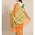 orange silk blend woven   saree with  blouse