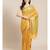mustard silk blend woven   saree with  blouse