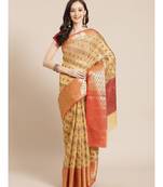 yellow cotton silk woven   saree with  blouse