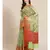 green cotton silk woven   saree with  blouse