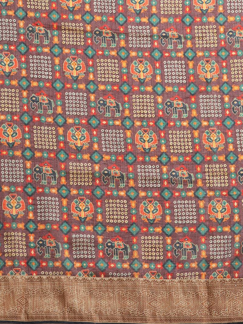 Burgundy gadwal sarees Traditional Saree with Contrast Border