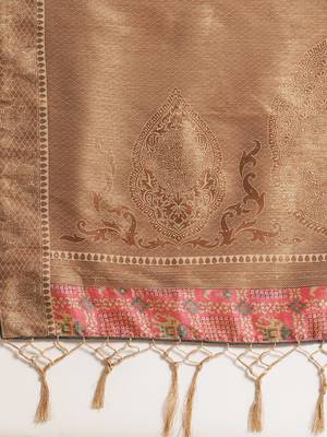 Pink gadwal sarees Traditional Saree with Contrast Border 4