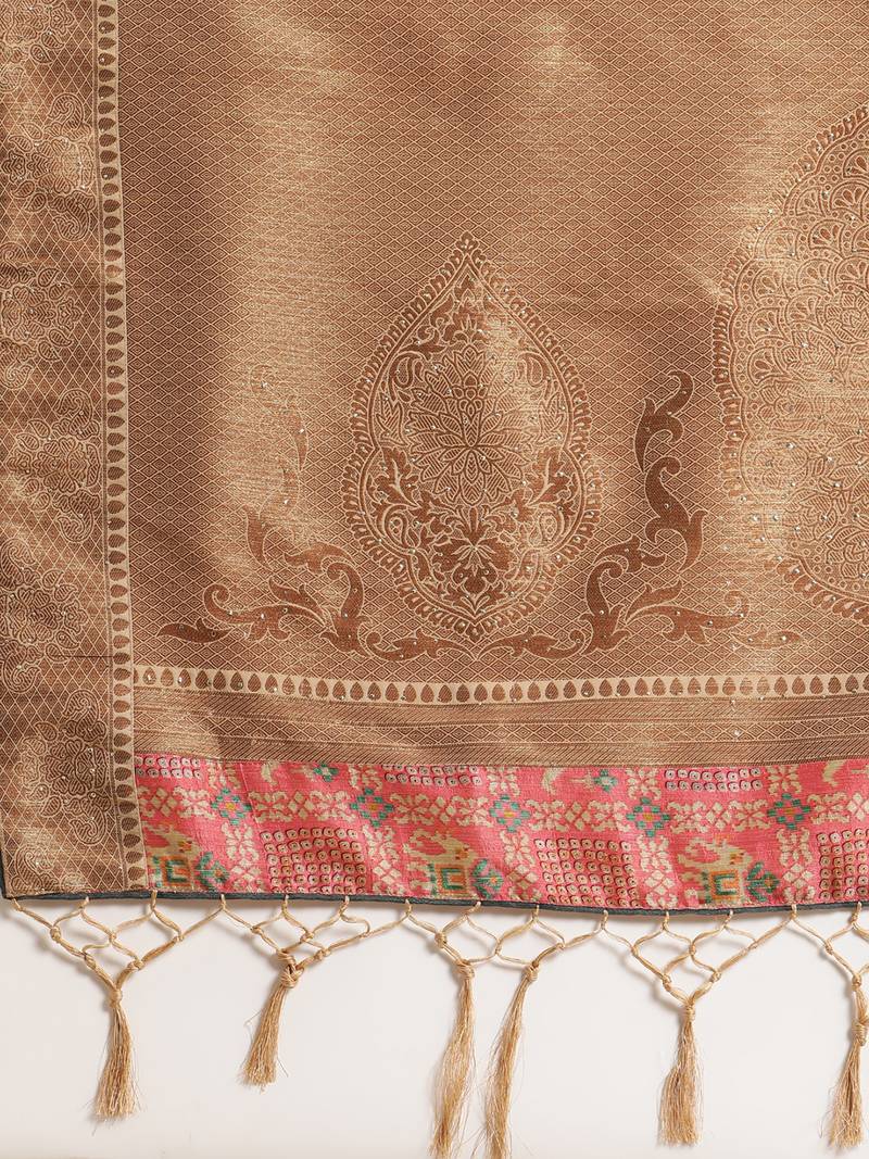 Pink gadwal sarees Traditional Saree with Contrast Border