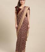 Maroon gadwal sarees Traditional Saree with Contrast Border