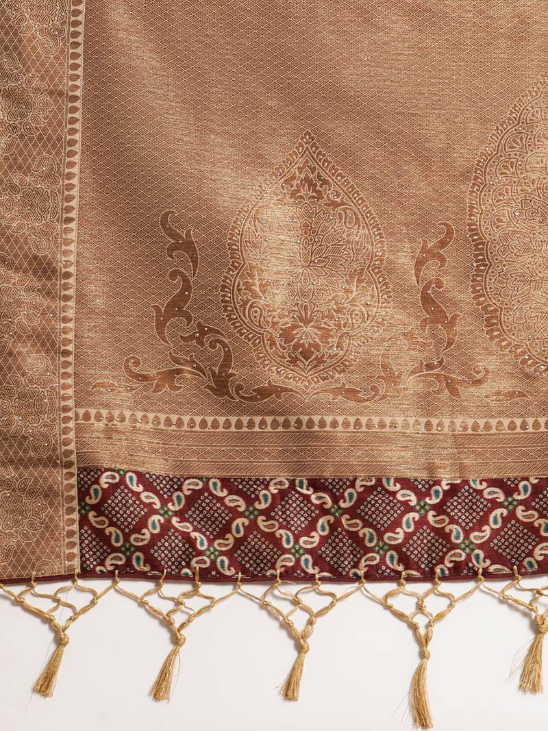 Maroon gadwal sarees Traditional Saree with Contrast Border