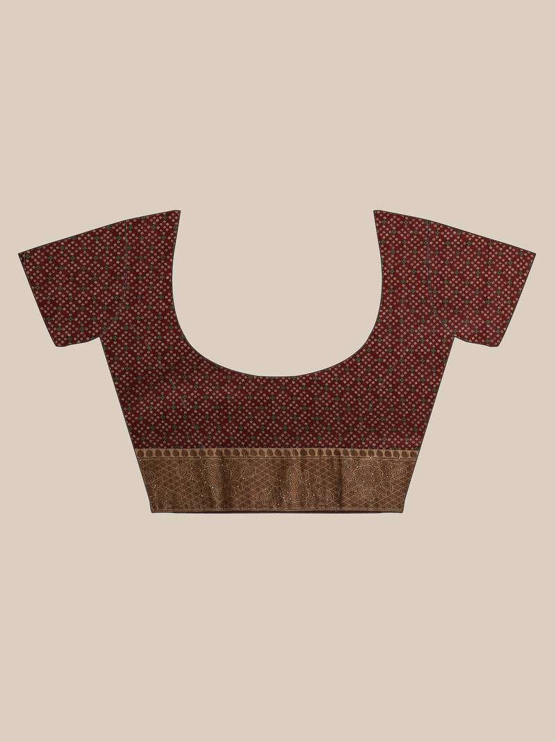 Maroon gadwal sarees Traditional Saree with Contrast Border