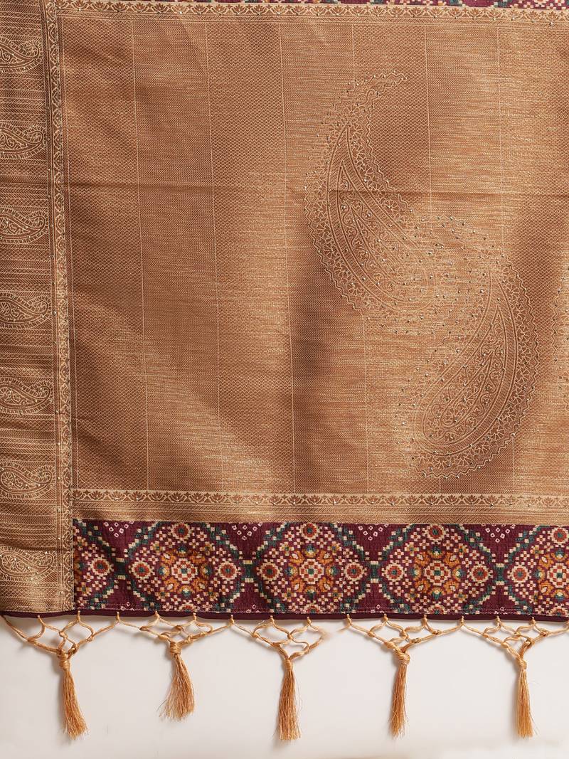 Purple gadwal sarees Traditional Saree with Contrast Border