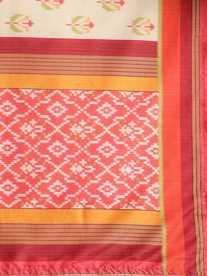 Shraddha arya Cream woven silk blend saree with blouse 11