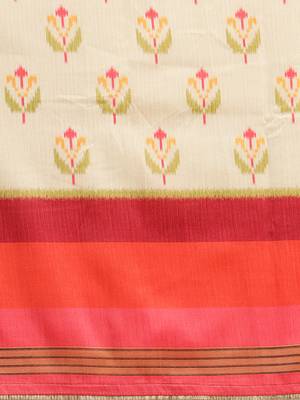 Shraddha arya Cream woven silk blend saree with blouse 12