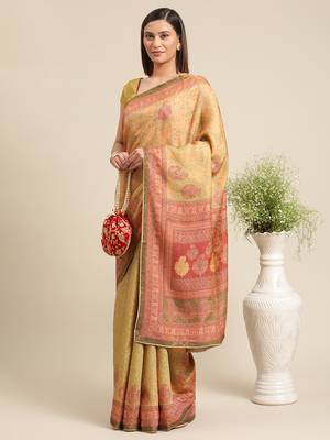 Green silk sarees Traditional Saree with Contrast Border 3
