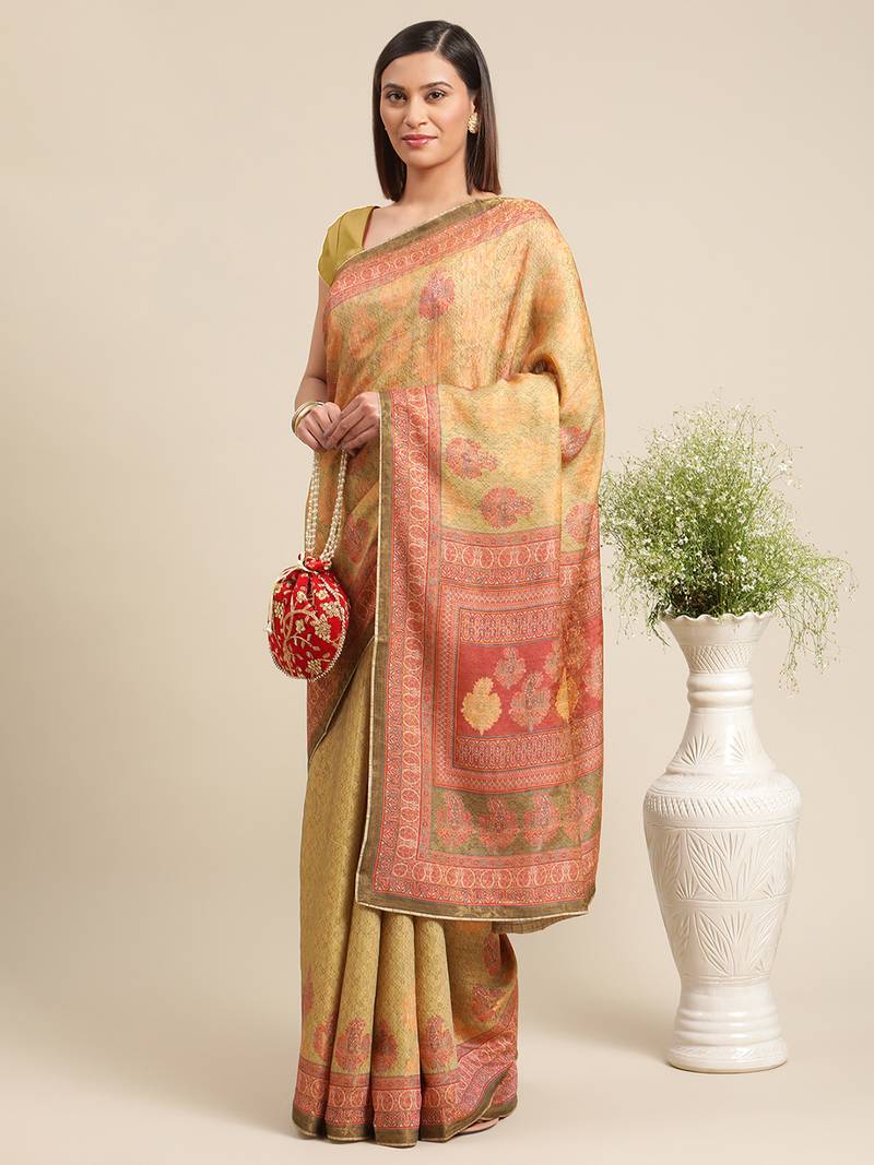 Green silk sarees Traditional Saree with Contrast Border