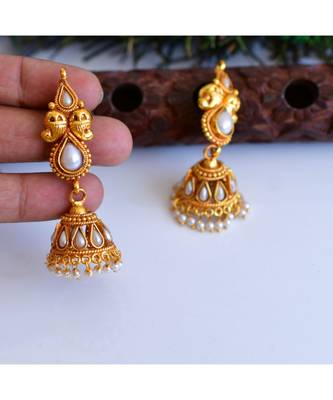 Antique cute pearl mango Jhumkkas dj 04797 2