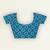 Blue printed pure cotton saree with blouse
