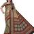 Beige printed pure cotton saree with blouse