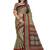 Beige printed pure cotton saree with blouse