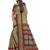 Beige printed pure cotton saree with blouse