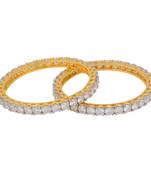 Solitaire Single Line Bangle Set