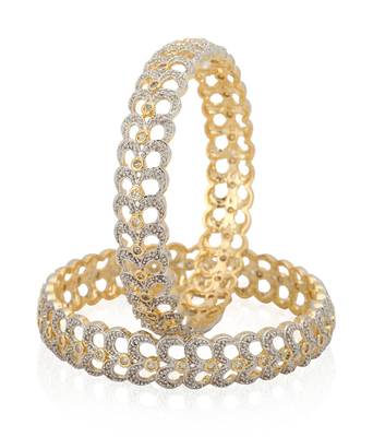 Beautiful Broad Floral Bangle Set 1