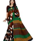 Multicolor printed pure cotton saree with blouse