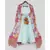 Acqua Blue Lehenga Choli with Pink Printed Jacket