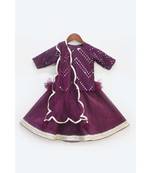 Mirror Work Kurti with Lehenga and Dupatta