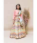 Pink Choli with Embroidery Lehenga