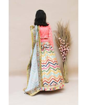 Green Chanderi Brocade Jacket With Kurta And Pant 3