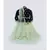 Dark Blue Velvet Jacket with Green Glitter net Lehenga and Dupatta