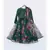 Green top with Green Printed Organza Lehenga and Dupatta