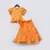 Yellow Peplum with Printed Georgette Lehenga