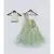 Green Top with Green Glitter Net Lehenga and Dupatta