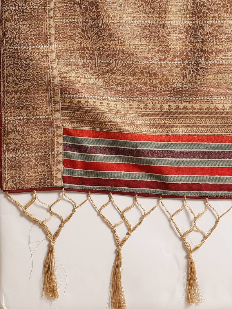 Shraddha arya multicolor woven tussar_silk saree with blouse