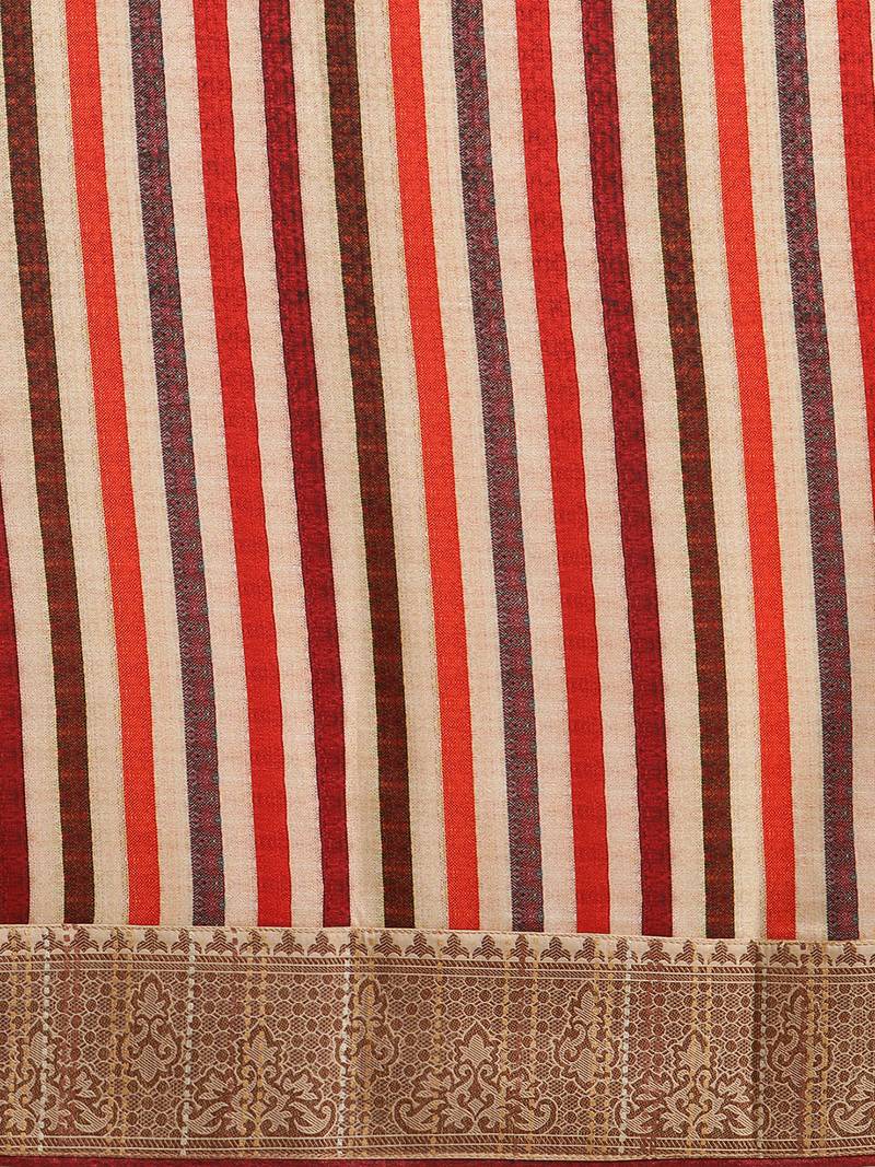 Shraddha arya multicolor woven tussar_silk saree with blouse