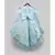 Blue Flowers Embroidery High Low Dress