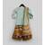 Blue Silk Kurti with Embroidery Sharara and Dupatta