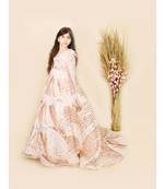 Peach Sequins High Low Gown