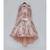 Peach Sequins High Low Gown