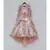 Peach Sequins High Low Gown