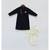 Black Ajkan with Off White Chudidar