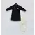 Black Ajkan with Off White Chudidar