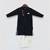 Black Ajkan with Off White Chudidar