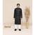 Black Silk Ajkan with Off White Salwar