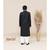 Black Silk Ajkan with Off White Salwar