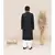Black Silk Ajkan with Off White Salwar