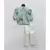 Blue Silk Band Gala with Off White Pant