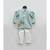 Blue Silk Band Gala with Off White Pant